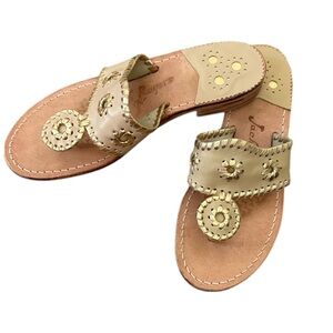 Jack Rogers Nantucket Gold Sandal 6